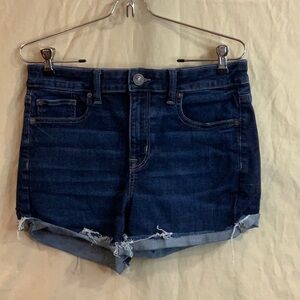 American Eagle Next Level Stretch Hi-rise Shortie Denim Shorts